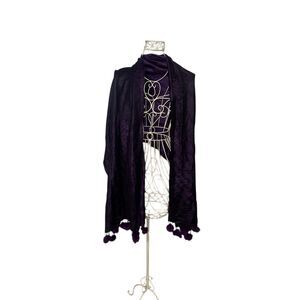 NEW WITH TAGS Pashmina VERY MODA Scarf Women's Scarf Wrap Shawl PURPLE/BLACK Wr